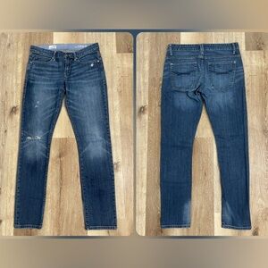 Old Navy 1969 ‘Slouchy Skinny’ Dark Denim Distressed Jeans 26/2